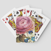 Rosa Rose in Vollblut Spielkarten (Rückseite)