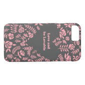 Rosa Rose iPhone 7 Fall Case-Mate iPhone Hülle (Rückseite (Horizontal))