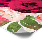 Rosa-Rose-islamisches Hochzeitplakat Poster (Ecke)