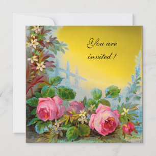 ROSA ROSÉ & JASMINEN gem dunkel gelb Einladung
