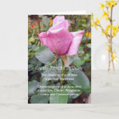 Rosa Rose June Birthday Karte (Gelbe Blume)