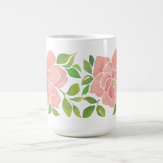 Rosa Rose Kaffeetasse (Mittel)