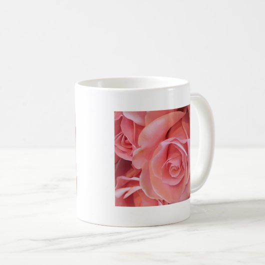 Rosa Rose Kaffeetasse (VorderseiteRechts)