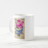 Rosa Rose Kaffeetasse (Vorderseite Links)