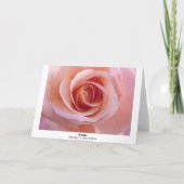 Rosa Rose Karte (Rückseite)