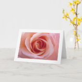 Rosa Rose Karte (Gelbe Blume)