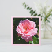 Rosa Rose Karte (Stehend Vorderseite)