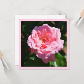 Rosa Rose Karte (Vorderseite/Rückseite Beispiel)