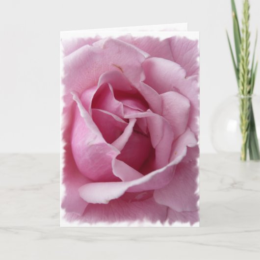 Rosa Rose Karte (Vorderseite)