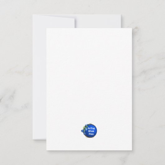 Rosa Rose Karte (Rückseite)