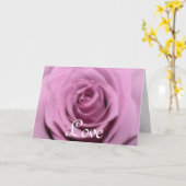 Rosa Rose Karte (Gelbe Blume)