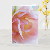 Rosa Rose Karte (Gelbe Blume)