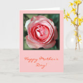 "Rosa Rose" Karte (Gelbe Blume)