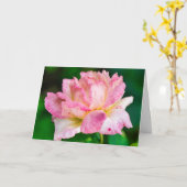 Rosa Rose Karte (Gelbe Blume)