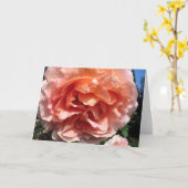 Rosa Rose Karte (Gelbe Blume)