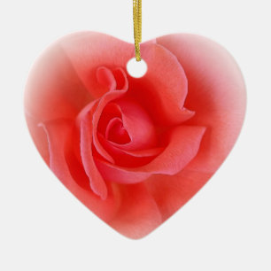 Rosa Rose Keramik Ornament