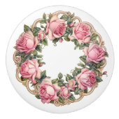 Rosa Rose Keramikknauf (Vorderseite)