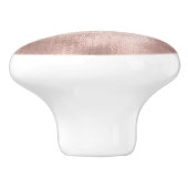 Rosa Rose Keramikknauf (Seitenansicht)