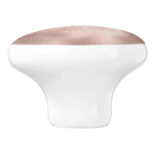 Rosa Rose Keramikknauf (Seitenansicht)