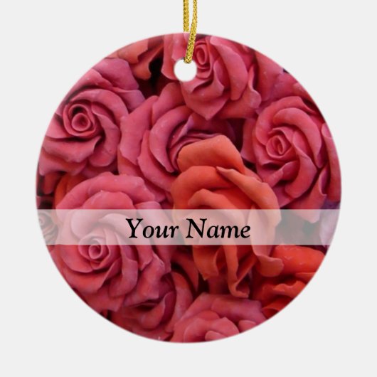Rosa Rose Keramikornament (Vorne)