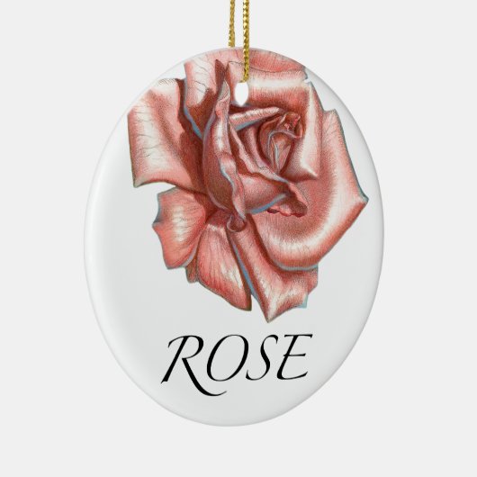 Rosa Rose Keramikornament (Rechts)
