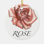 Rosa Rose Keramikornament (Vorne)