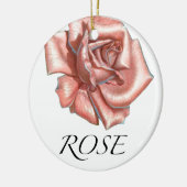Rosa Rose Keramikornament (Links)