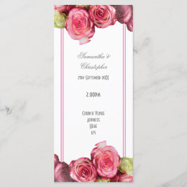 Rosa Rose Kirchenhochzeit in Flornosa Programm