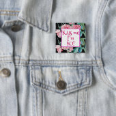 Rosa Rose Kiss Me Ich bin 80 Abzeichen Rose Button (Beispiel)