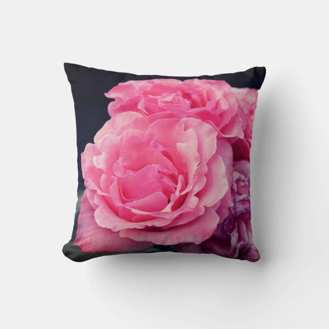 Rosa Rose Kissen (Vorderseite)