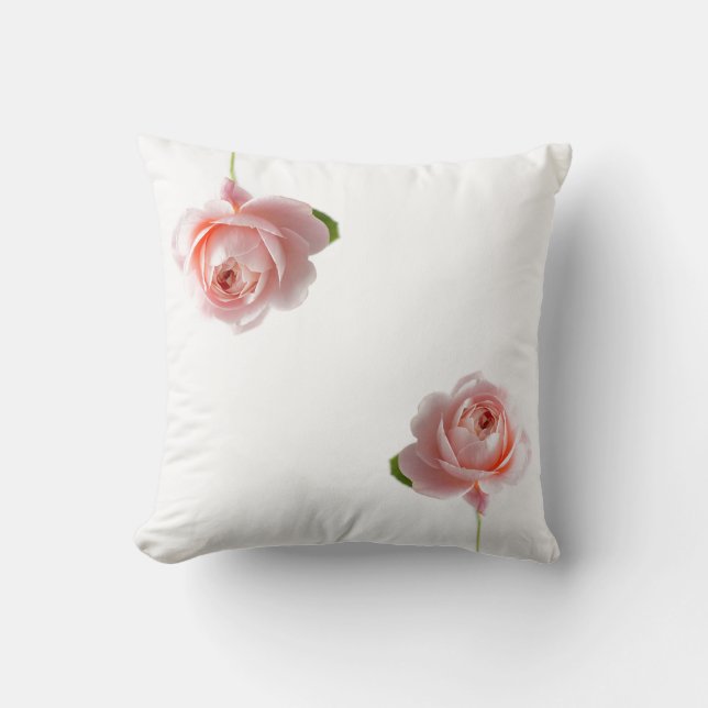 Rosa Rose Kissen (Vorderseite)