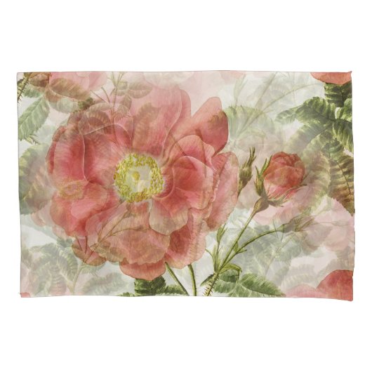 Rosa Rose Kissenbezug (Vorderseite)