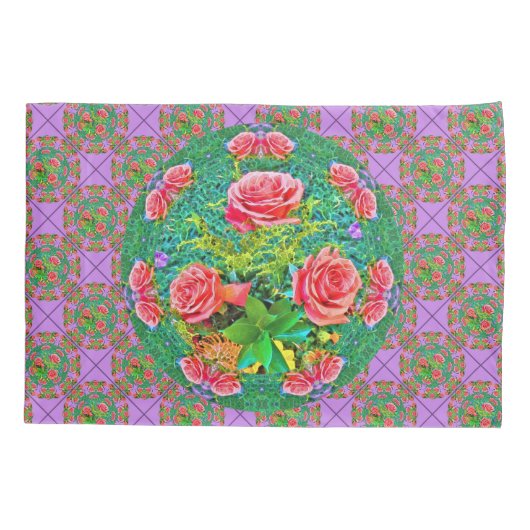 Rosa Rose Kissenbezug (Rückseite)