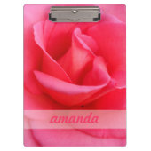 Rosa Rose Klemmbrett (Vorderseite)