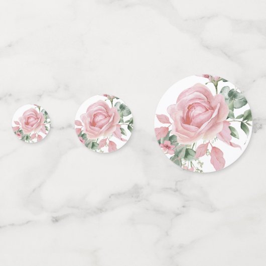 Rosa Rose Konfetti (Vorderseiten)