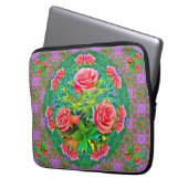 Rosa Rose Laptopschutzhülle (Vorderseite Links)