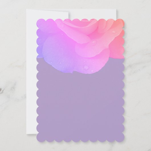 Rosa Rose Lavendel Violet Lila Hochzeit Einladung (Rückseite)