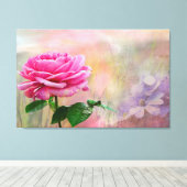 Rosa Rose Leinwanddruck (Insitu (Holzboden))