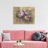 Rosa Rose Leinwanddruck (Insitu (Wohnzimmer))