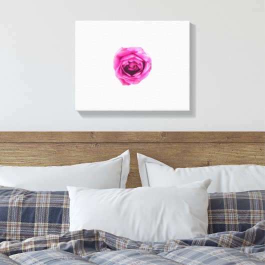 Rosa Rose Leinwanddruck (Insitu (Schlafzimmer))