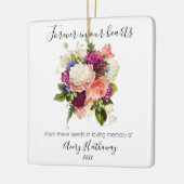 Rosa Rose Lila Orchid Beerdigung Keramikornament (Links)