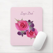 Rosa Rose Lila Orchid Mousepad Name (Mit Mouse)