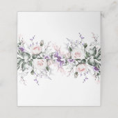 Rosa Rose Lila Wildblumen Orte Platzkarte (Außenseite Aufgefaltet)