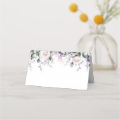 Rosa Rose Lila Wildblumen Orte Platzkarte (Vorderseite)