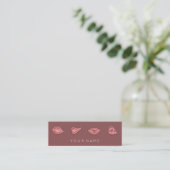 Rosa Rose Lip Nurse Cosmetic Injektor QrCode Logo Mini Visitenkarte (Stehend Vorderseite)