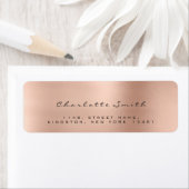 Rosa Rose Lux Rücksendeadressen-Aufklebers (Insitu)