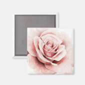 Rosa Rose Magnet (Vorderseite/Rückseite)