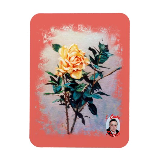 Rosa/Rose Magnet (Vertikal)