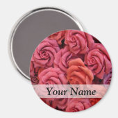 Rosa Rose Magnet (Vorderseite/Rückseite)