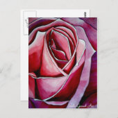 Rosa-Rose-Makro-Blume Postkarte (Vorne/Hinten)
